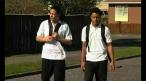 Sione and Haami walking to school.